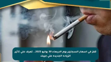 قفز في أسعار السجائر يوم الأربعاء 30 يوليو 2025.. تعرف على تأثير الزيادة الجديدة على جيبك